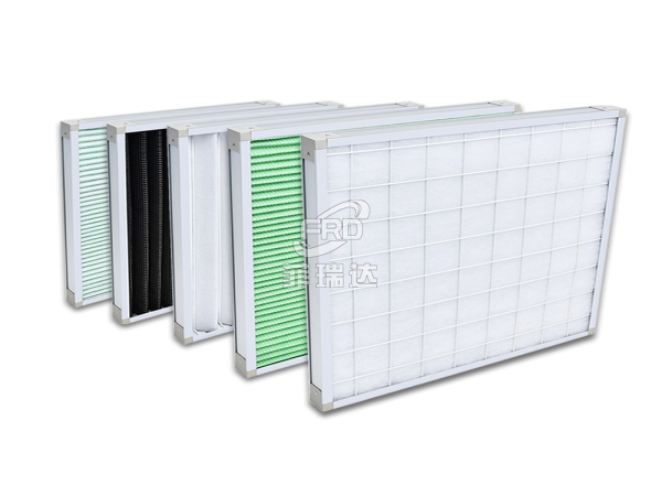 單面覆網(wǎng)折疊式：初效板式空氣過(guò)濾器 