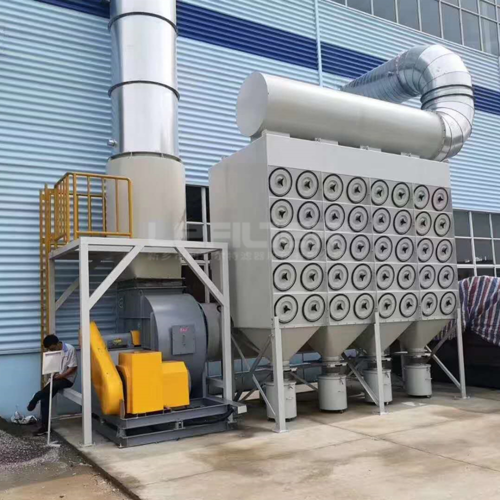 鋼結(jié)構(gòu)工業(yè)廠(chǎng)房濾筒除塵器